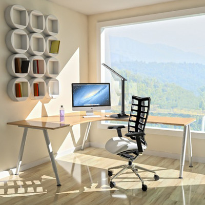 DE1725 настільний світильник чорний 30LED 9W 4000K (36*15*15cm) IP20