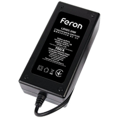 Трансформатор електронний для світлод. стрічки LB005 30W 12V (шнур 1,2м)