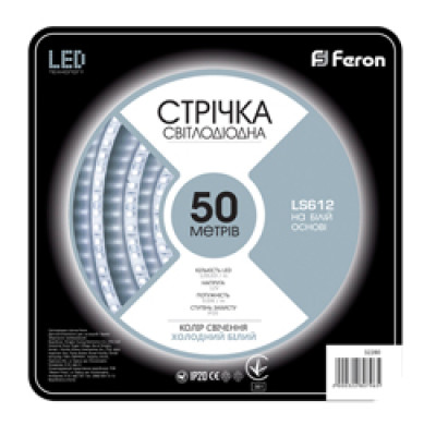 LS612 12V 9.6W 120SMD 2835 6500K IP20 50m*8mm min 50m