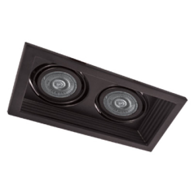 DLT202 2хMR16/G5.3 чорний поворотний