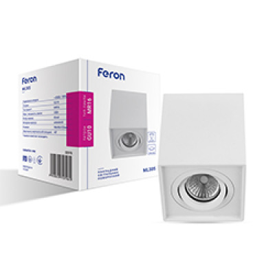 ML305 MR16/GU10 білий, квадрат, поворотний, 98*98*125мм