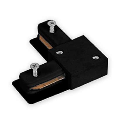 LD1101 конектор кутовий для шинопровода однофазного, чорний