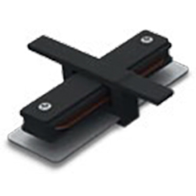 LD1004 конектор прямий для вбудованого шинопровода однофазного, чорний