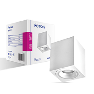 ML303-A MR16/GU10 білий, квадрат, 80*100мм