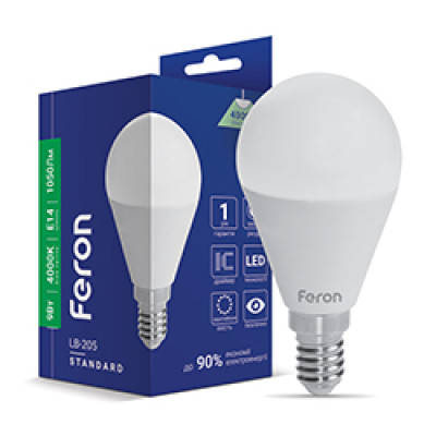 LB-205 P45  230V 9W 1050Lm  E14 4000K