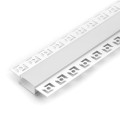 CAB254 профіль вбудований прихований, срібло, 61,5х14мм, довжина 3м