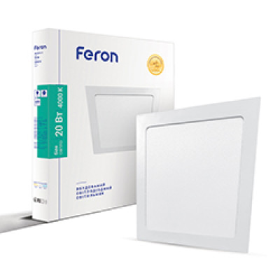 AL511-1 20W квадрат 1200Lm 4000K 220*16mm