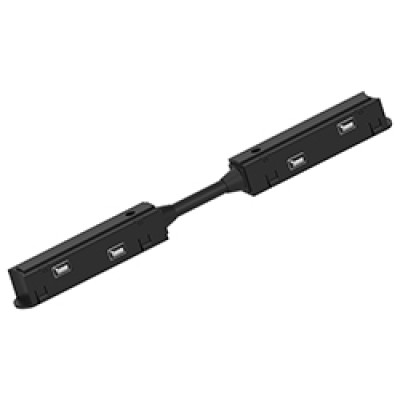 LD3003 чорний прямий конектор живлення для низьковольтного шинопровода