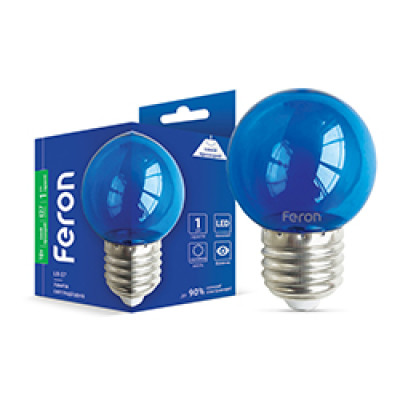 LB-37 G45 230V 1W E27 синя прозора