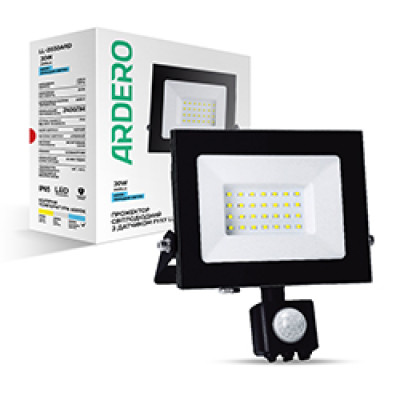 LL-2030ARD 30W з датчиком 2400Lm 6500K (167*164*79мм) чорний IP65