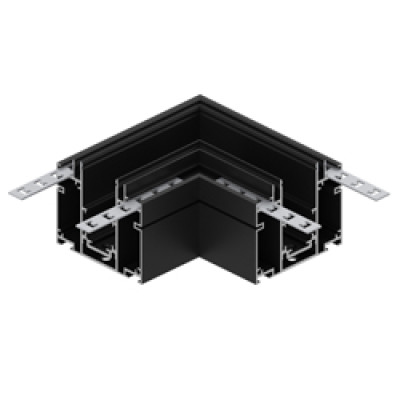 LD2030 кутовий чорний з'єднувач для вбудованого шинопроводу CABM1003