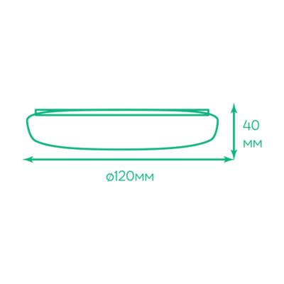 AL708ARD 18W коло накладний 1800Lm 5000K 120*40mm