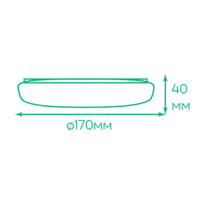 AL708ARD 24W коло накладний 2400Lm 5000K 170*40mm
