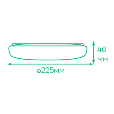 AL708ARD 32W коло накладний 3200Lm 5000K 225*40mm