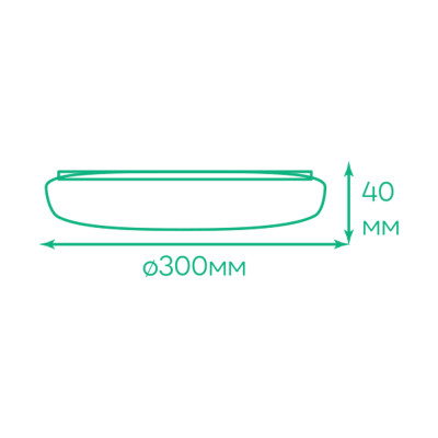 AL708ARD 48W коло накладний 4800Lm 5000K 300*40mm