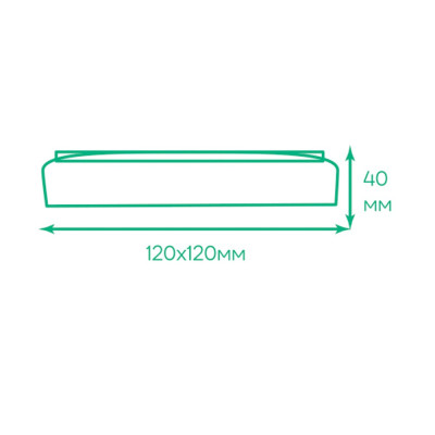 AL709ARD 18W квадрат накладний 1800Lm 5000K 120*120*40mm