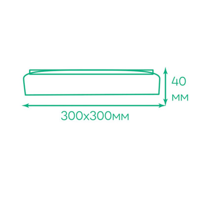 AL709ARD 48W квадрат накладний 4800Lm 5000K 300*300*40mm