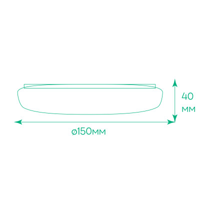 AL801ARD 18W коло накладний 1530Lm 5000K 150*40mm