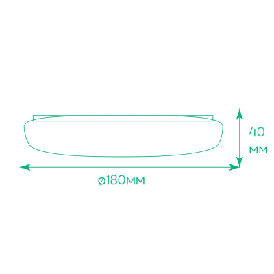 AL801ARD 24W коло накладний 2040Lm 5000K 180*40mm