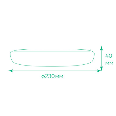 AL801ARD 36W коло накладний 3060Lm 5000K 230*40mm