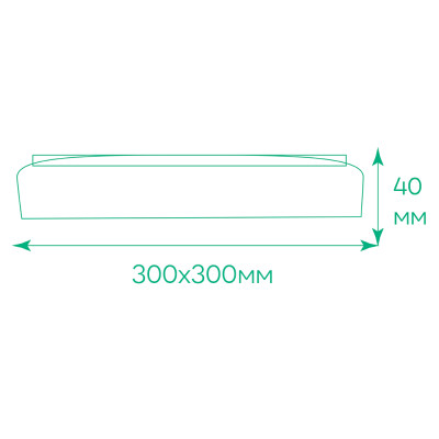 AL802ARD 48W квадрат накладний 4080Lm 5000K 300*300*40mm