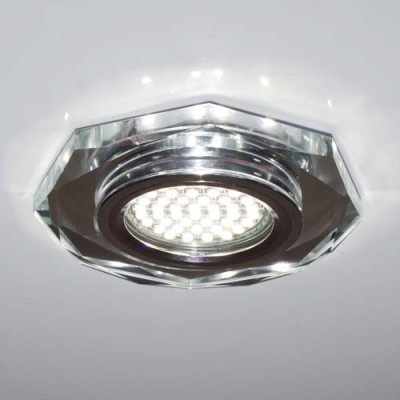 8020-2 MR16 срібло срібло із led підсвіткою SMD3014 12leds (6500K)