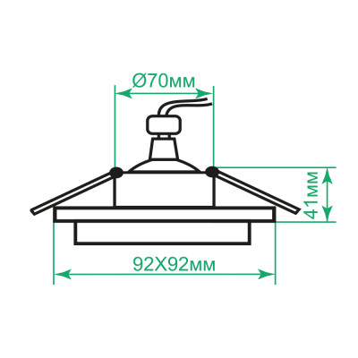 DL2801 MR16 квадрат білий Max 13W G5.3