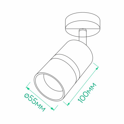 ML312-1 MR16/GU10, білий+золото, поворотний, Ф55*100мм BAMBOO