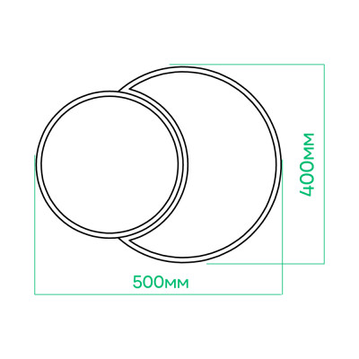 AL6430ARD 60W коло 5100Lm 3000K-6500K 500*400*80mm TOUCH R