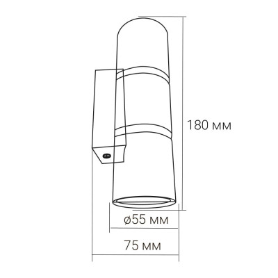 ML389-2 MR16/GU10, білий+золото, Ф55*180мм BAMBOO