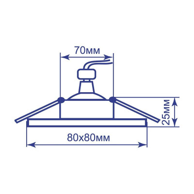 DL6300 MR16/G5.3 алюміній, білий квадрат