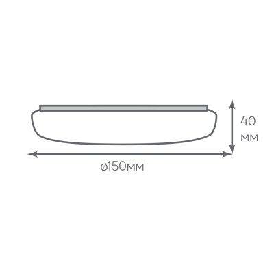 AL805ARD 18W коло накладний 1530Lm 5000K 150*40mm зорян.небо