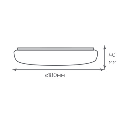 AL805ARD 24W коло накладний 2040Lm 5000K 180*40mm зорян.небо