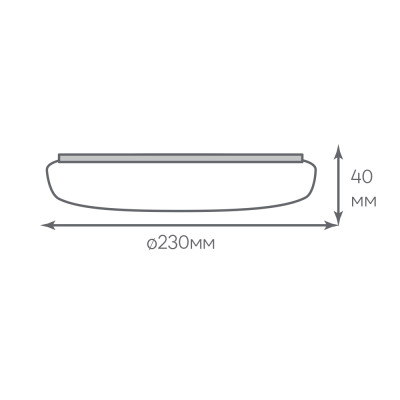 AL805ARD 36W коло накладний 3060Lm 5000K 230*40mm зорян.небо