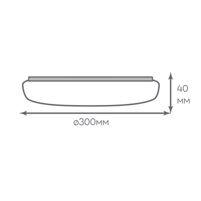 AL805ARD 45W коло накладний 3825Lm 5000K 300*40mm зорян.небо