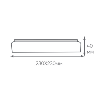 AL806ARD 36W квадрат накладний 3060Lm 5000K 230*230*40mm зорян.небо