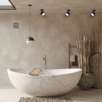 ML411-1 GX53, чорний, поворотний, ф80*98 мм  LC