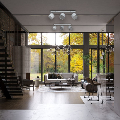 ML411-3 GX53, білий, потрійний, поворотний, 410*80*96 мм  LC