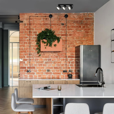 ML418-3 GX53, чорний, потрійний, поворотний, 345*82*93 мм  ARD