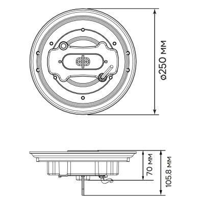 AL1011 100 Вт, світильник промисловий highbay, 90°, 6500K, IP65, ф250*70 мм ARD