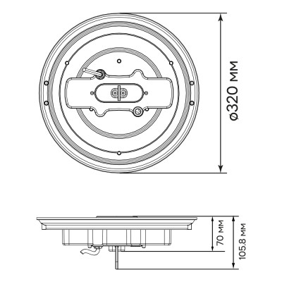 AL1011 200 Вт, світильник промисловий highbay, 90°, 6500K, IP65, ф320*70 мм ARD
