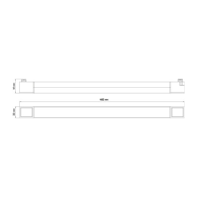 AL122F 30Вт 4000К 120 град чорний 478*33*41 мм ARD