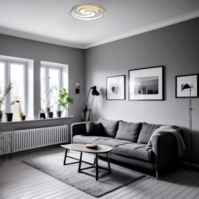 AL6116ARD 75W коло 3550Lm 3000K-6000K 500*420*45mm золотий MONICA