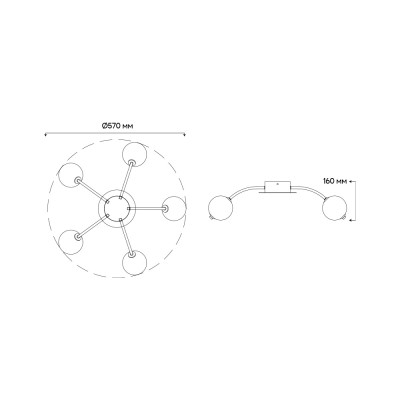 AL6475ARD 45W 5450Lm 3000K-6000K 570*160mm білий PRIMA BIANCO