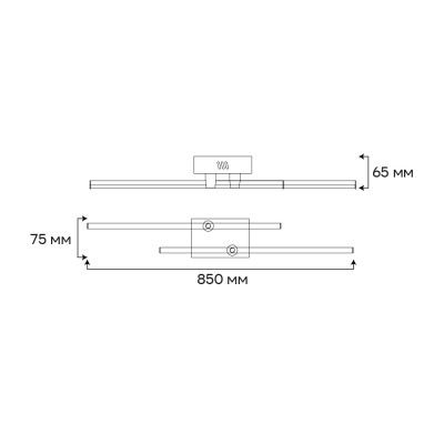 AL6481ARD 30W 1800Lm 3000/4500/6000K 850*75*65mm золотий TEO