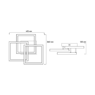 AL6493-1ARD 60W 3600Lm 3000K-6000K 415*360*135mm білий URBAN W