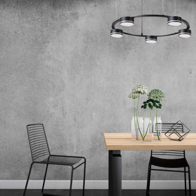 ML484-5, чорний, 5*GX53, підвіс 1м, 560*533*71мм ARD