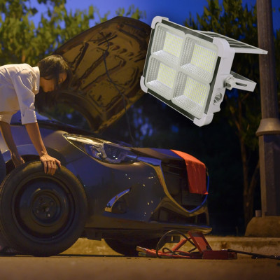 EL303 акум. світильник з сонячною панеллю 288LED,  210*170*70 мм, 6х1200 мА-год, cірий, LC