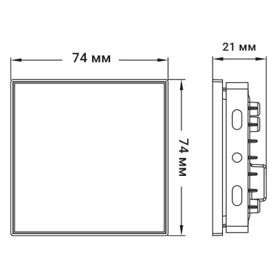 LL-5010 10W 800Lm 6500K (74*74*21мм) чорний IP65 LC
