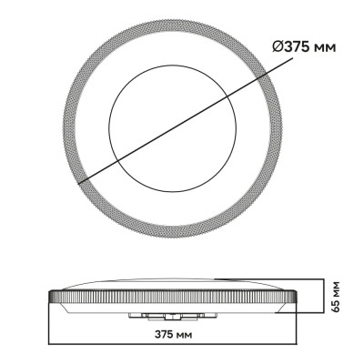 AL6086ARD 48W коло білий 2500Lm 3000K-6500K 375*375*65mm MODA